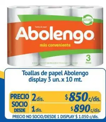 Alvi Abolengo Toallas de papel display 3 un x 10 mt oferta