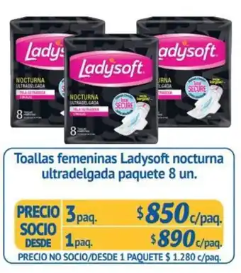 Alvi Ladysoft toallas femeninas nocturna ultradelgada paquete 8 un oferta