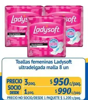 Alvi Ladysoft toallas femeninas ultradelgada malla 8 un oferta