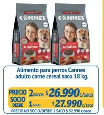 Alvi Cannes Alimento para perros adulto Carne cereal saco 18 kg oferta