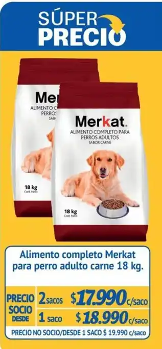 Alvi Merkat Alimento completo para perro adulto carne 18 kg oferta