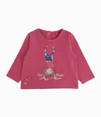 Limonada Polera básica con estampado bebé niña algodón dahlia limonada oferta