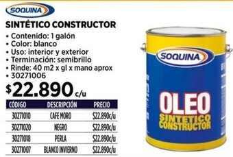 Construmart Soquina Sintético Constructor 1 Galón oferta