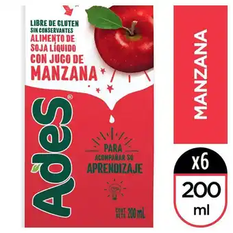 Santa Isabel Alimento de soya manzana 6 x 200 ml oferta