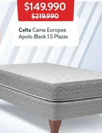 Lider Celta Cama Europea Apolo Black 1,5 Plazas oferta