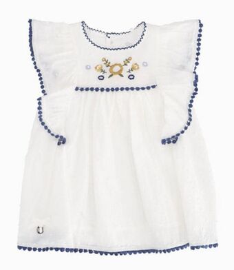 Limonada Vestido con macramé recién nacida 100% algodón crudo limonada oferta