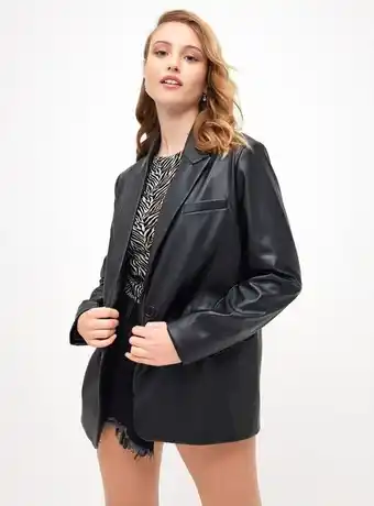 Paris Blazer ecocuero forrada oferta