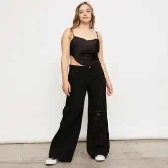 Falabella Sybilla jeans wide leg noemi tiro alto mujer oferta
