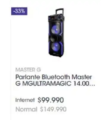 Abcdin Master G Parlante Bluetooth Master G MGULTRAMAGIC oferta
