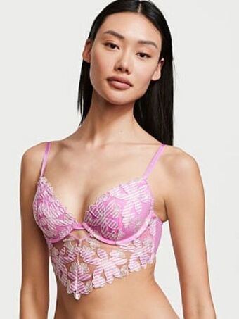 Victoria's Secret Lightly-lined floral embroidered bra top oferta