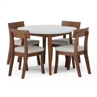 Juego comedor venecia redondo 4 sillas
