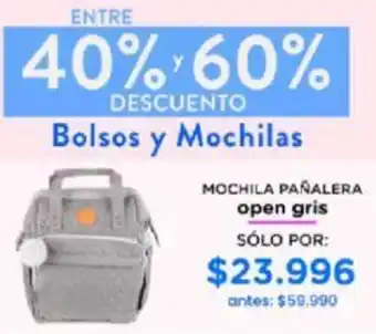 Infanti Mochila Pañalera Open Gris oferta