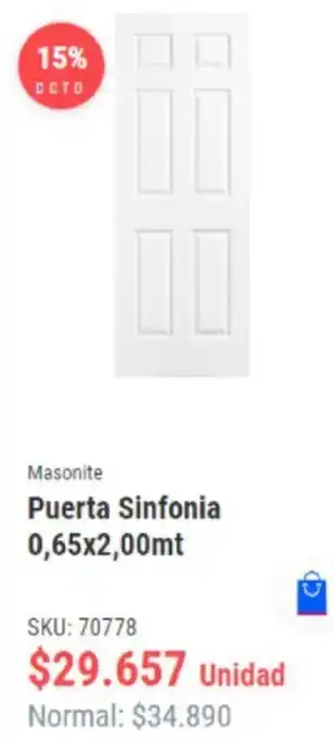 Imperial Masonite Puerta Sinfonia 0,65x2,00mt oferta