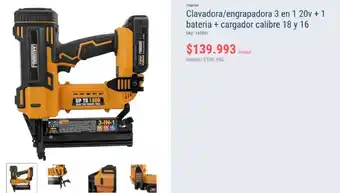 Imperial Freeman Clavadora/Engrapadora 3 en 1 20V + 1 Bateria + Cargador Calibre 18 y 16 oferta