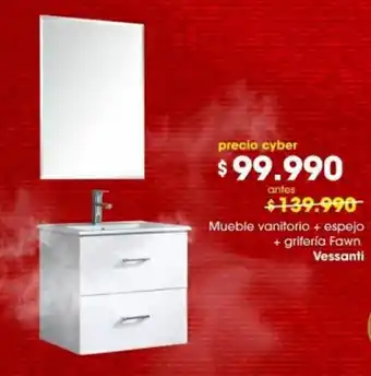 Easy Vessanti Mueble vanitorio + espejo + griferia Fawn oferta