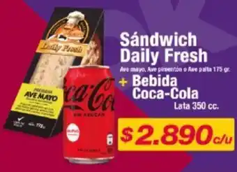 OK Market Sándwich Daily Fresh + Bebida Coca-Cola 350cc oferta