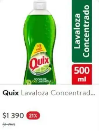 Lider Quix Lavaloza Concentrado 500ml oferta