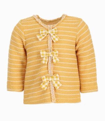 Limonada Chaqueta con rayas bebé niña mostaza limonada oferta