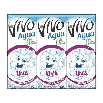Santa Isabel Pack 3 un. agua saborizada uva 190 ml oferta