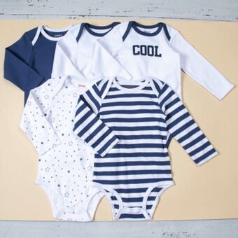 Falabella Body pack de 5 unidades bebé niño algodón oferta