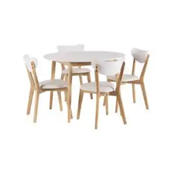 Falabella Comedor 105x105x75 cm rubberwood 4 sillas oferta