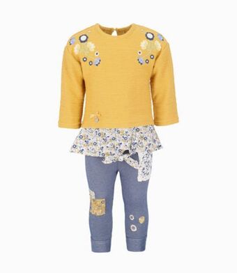 Limonada Conjunto polera y leggins bebé niña mostaza limonada oferta