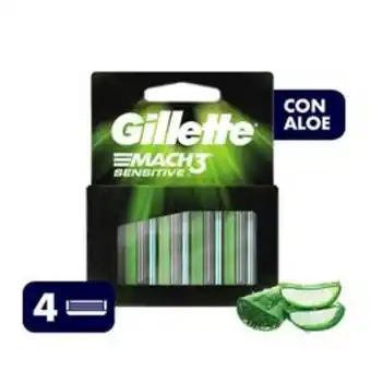 Salcobrand Cartuchos para afeitar gillette mach3 sensitve 4 unidades oferta