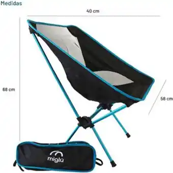 Linio Silla plegable camping azul oferta
