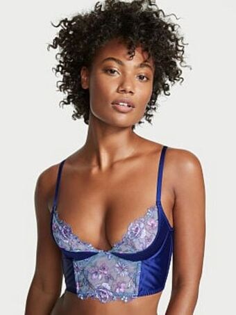 Victoria's Secret Hummingbird embroidery quarter cup corset top oferta