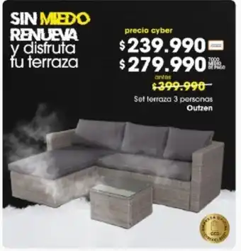 Easy Outzen Set Terraza 3 personas oferta