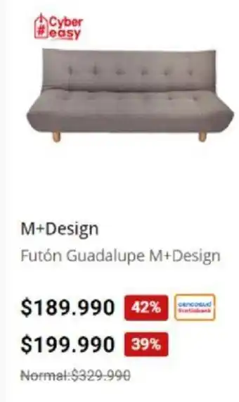 Easy M+ Design Futon Guadalupe oferta