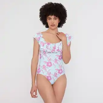 Corona Traje de baño mujer vuelos aqua print oferta