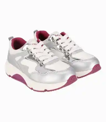 Limonada Zapatilla con cordones floreados niña plateado limonada oferta