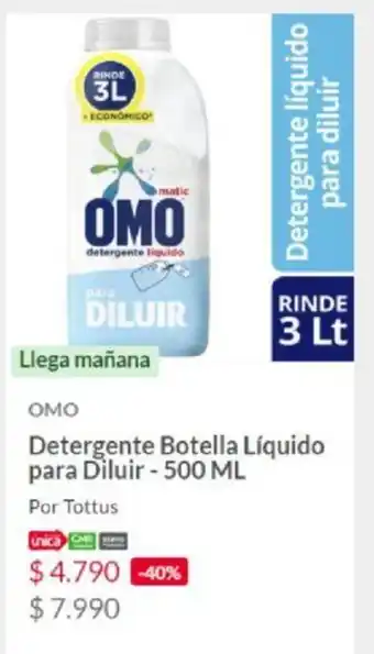 Tottus Omo Detergente Botella Liquido para Diliur - 500 ml oferta