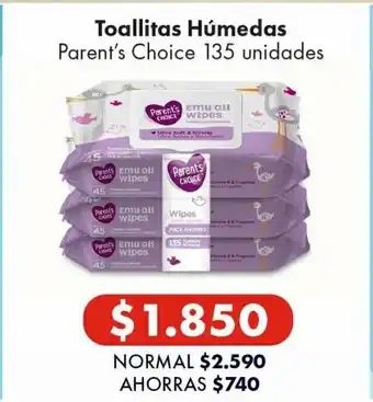Super Bodega a Cuenta Parent's Choice Toallitas Humedas 135 unidades oferta