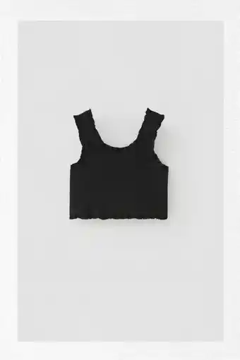 Zara Top rib volante oferta