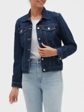 GAP Chaqueta jeans dark indigo mujer oferta