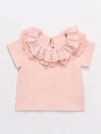 Shein Niñitas camiseta de cuello exagerado de espalda con abertura de ojo oferta