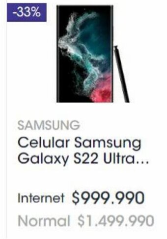 Abcdin Samsung Celular Galaxy S22 Ultra oferta