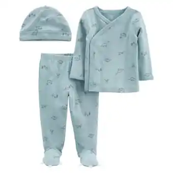 Falabella Conjunto 3 piezas polera, pantalón y gorro bebe niño oferta