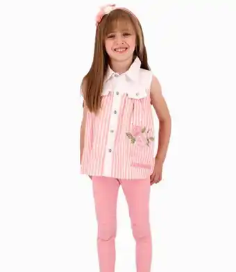 Limonada Conjunto blusa y calza niña rosado oferta