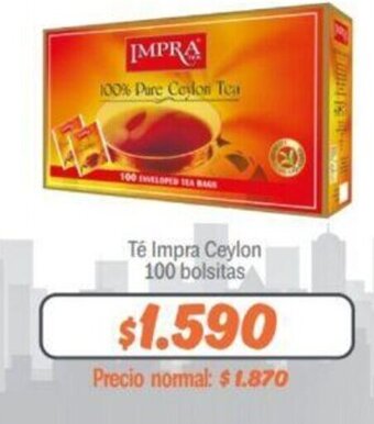 Mayorista 10 Té Impra Ceylon 100 Bolsitas oferta