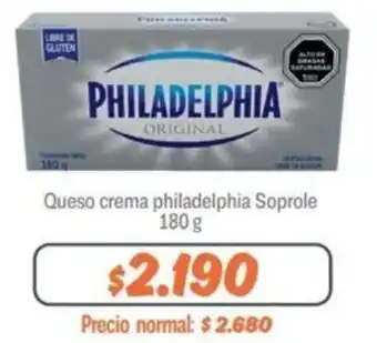 Mayorista 10 Queso Crema Philadelphia Soprole 180g oferta
