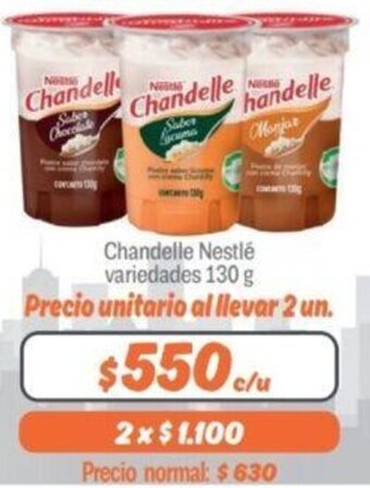 Mayorista 10 Chandelle Nestlé Variedades 130g oferta