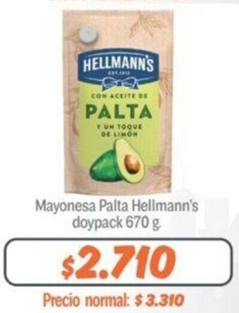 Mayorista 10 Mayonesa Palta Hellmann's Doypack 670g oferta
