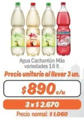 Mayorista 10 Agua Cachantún Más 1,6lt oferta