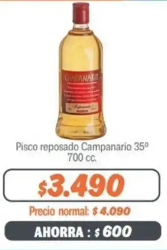 Mayorista 10 Pisco Reposado Campanario 35° 700cc oferta