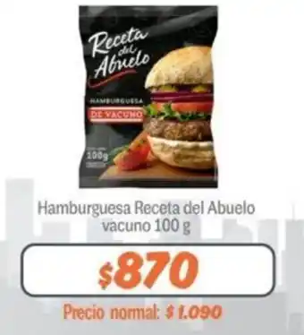 Mayorista 10 Receta del Abuelo Hamburguesa 100g oferta