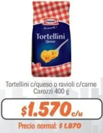 Mayorista 10 Tortellini c/ Queso o Ravioli c/Carne Carozzi 400g oferta