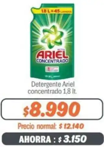 Mayorista 10 Detergente Ariel Concentrado 1,8lt oferta